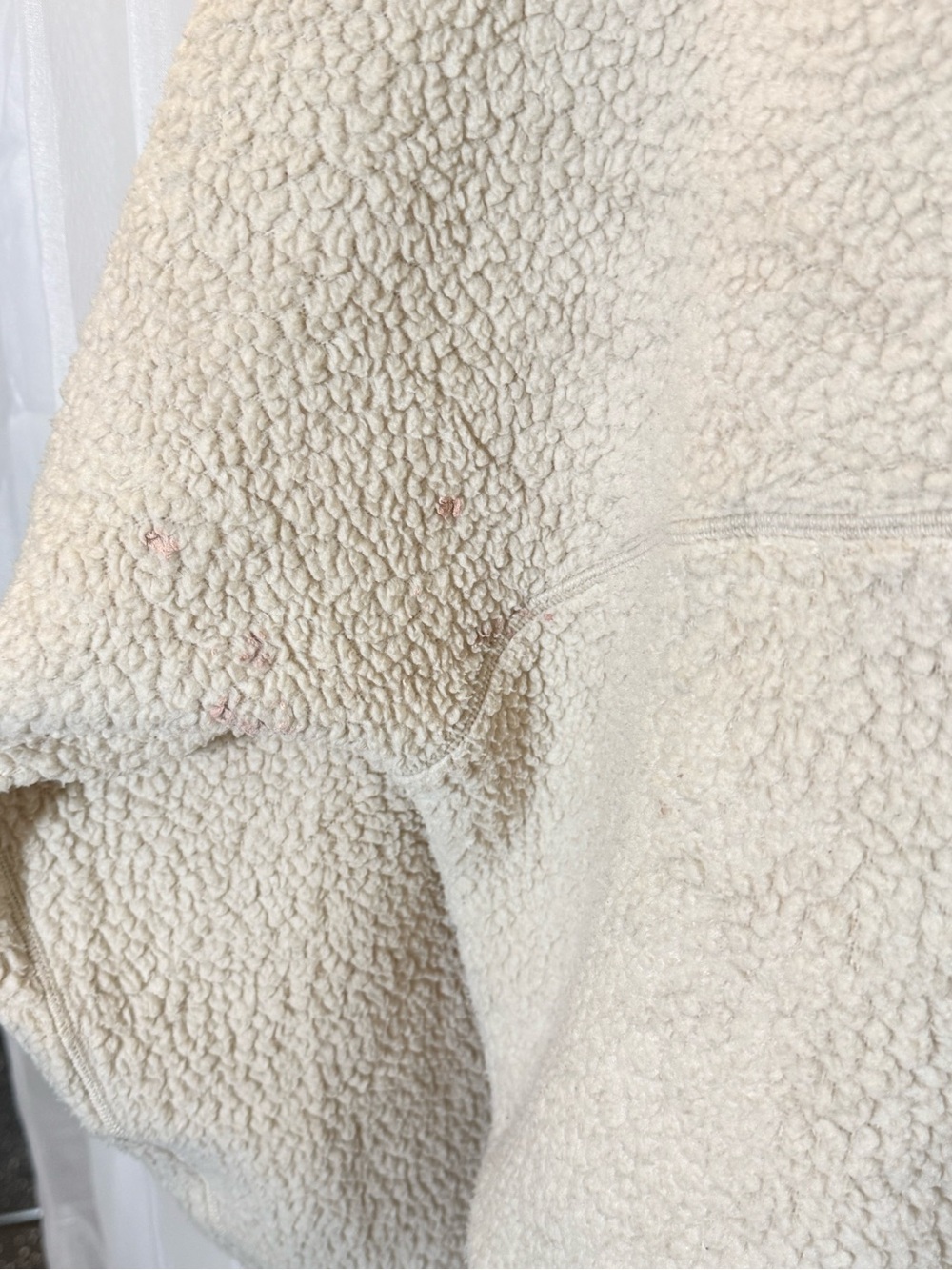 TNA Cream Sherpa Half-Zip Kids Puffer Jacket - Picture 7 of 7